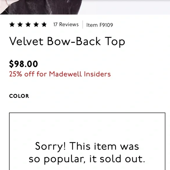 Madewell Gray Velvet Tie Neck Tunic/Dress - Picture 7 of 15